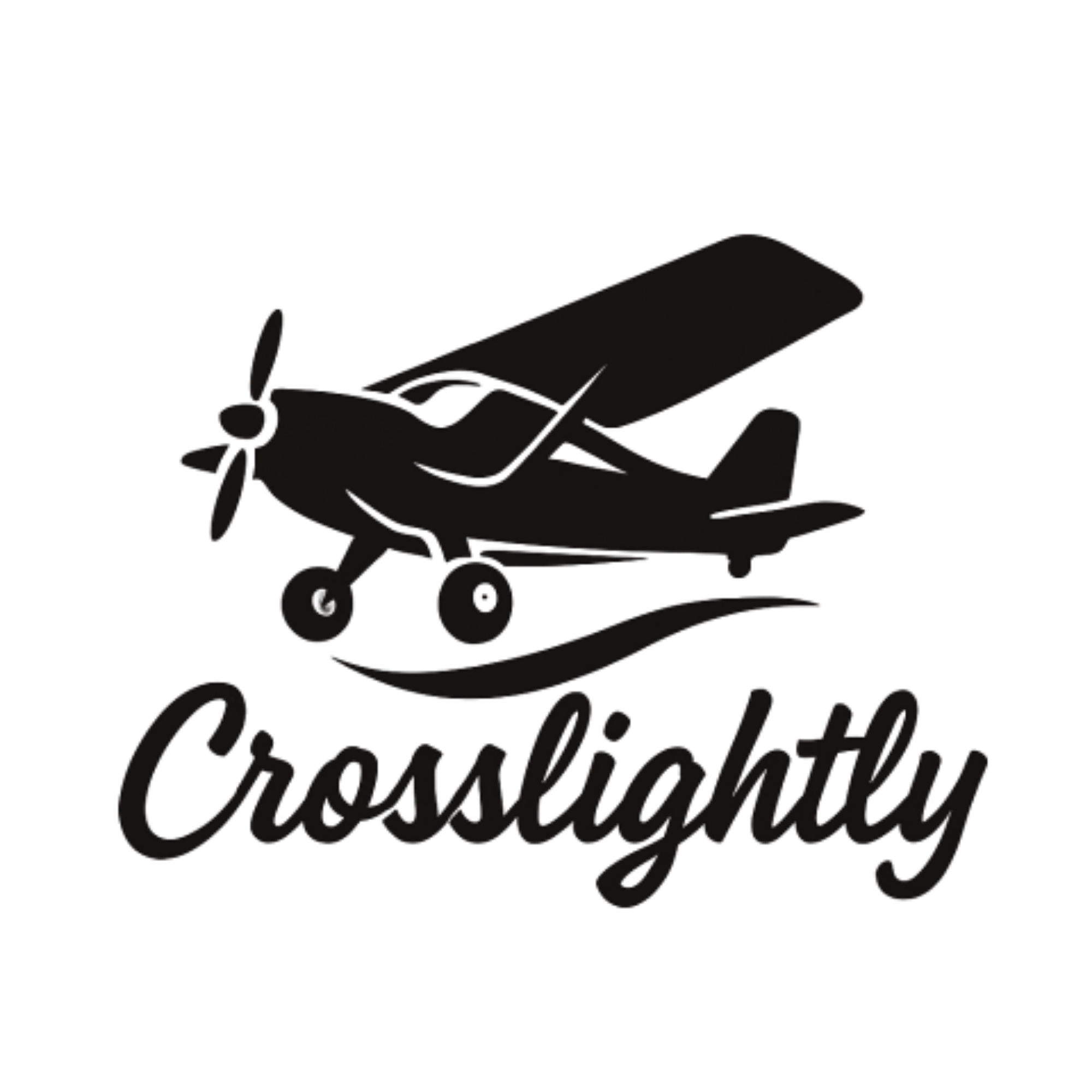 Crosslightly - logo z lekkim samolotem